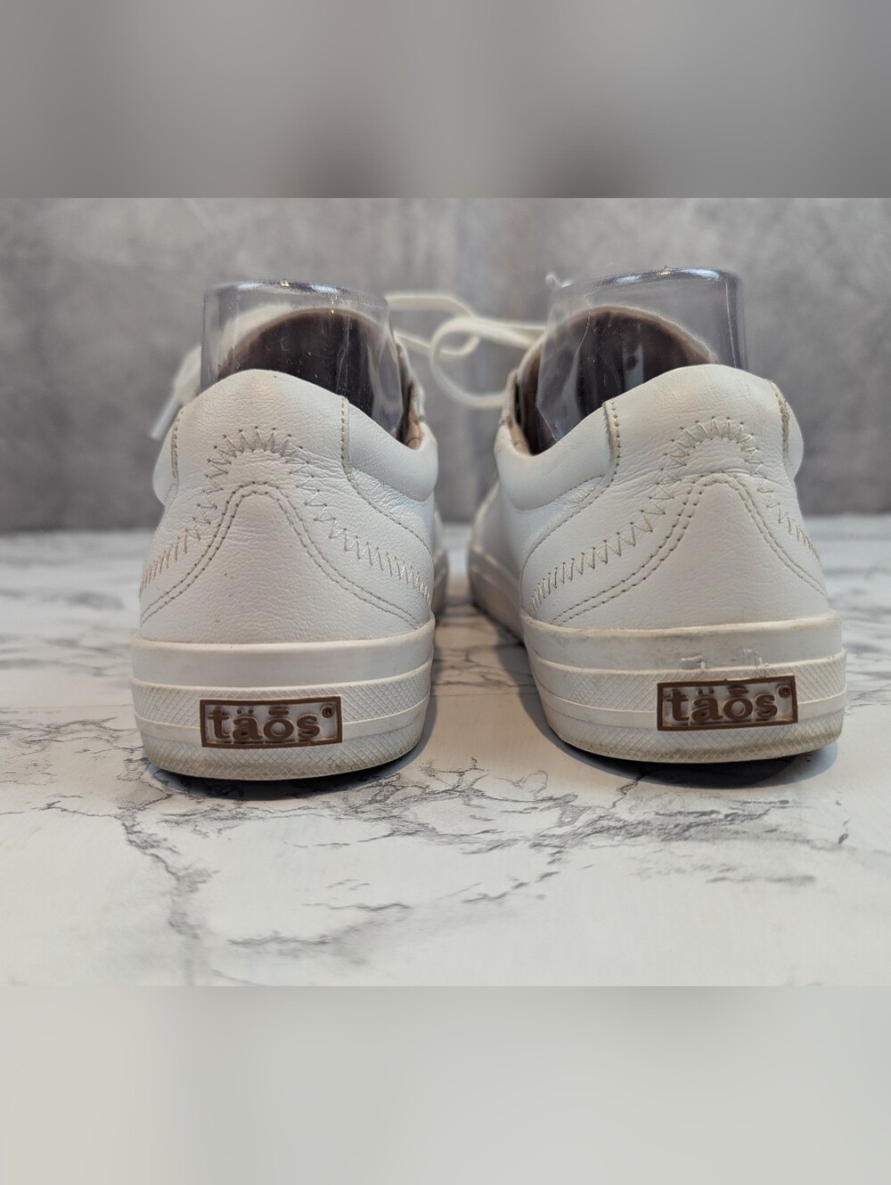 Taos Plim Soul Lux White Leather Comfort Sneakers Size 9 - Picture 2 of 14